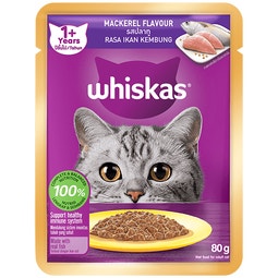 WHISKAS® 1+ Years Mackerel Flavour image
