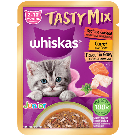 WHISKAS® Tasty Mix Gravy Seafood Cocktail Carrots
